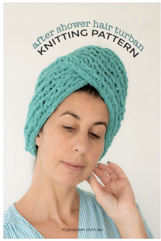 How to make a Knitted Hair Towel Wrap — All Knitting Ideas