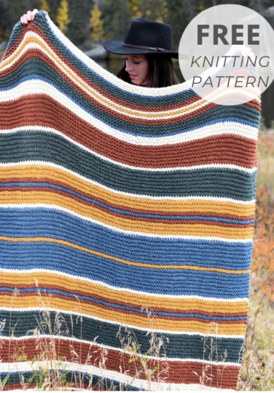 Knitted Striped Blanket — Knitting Ideas
