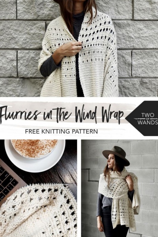 Flurries In The Wind Wrap — All Knitting Ideas