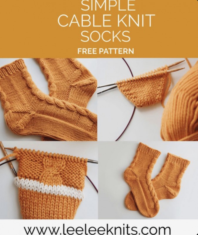 Simple Cable Knit Socks — All Knitting Ideas