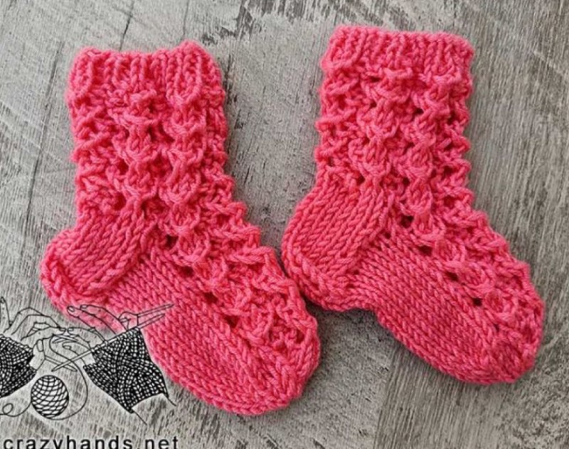 Knitted Lace Newborn Baby Socks — All Knitting Ideas