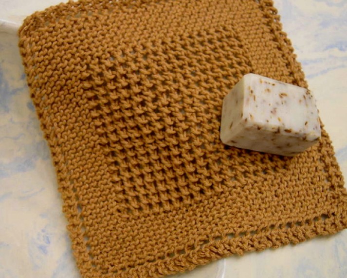 Knitted Diagonal Dishcloth — All Knitting Ideas