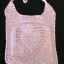 Knitted Heart Baby Bib and Washcloth