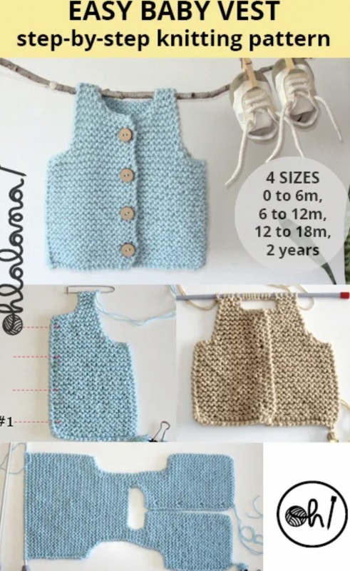 Easy Baby Vest — All Knitting Ideas