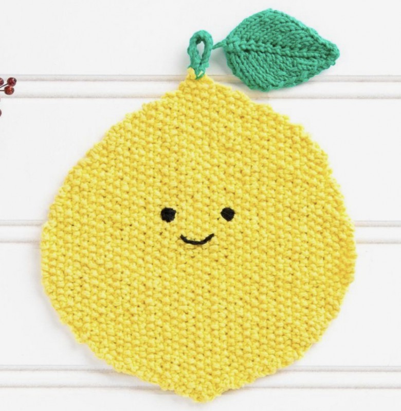 Cute Lemon Dishcloth — All Knitting Ideas