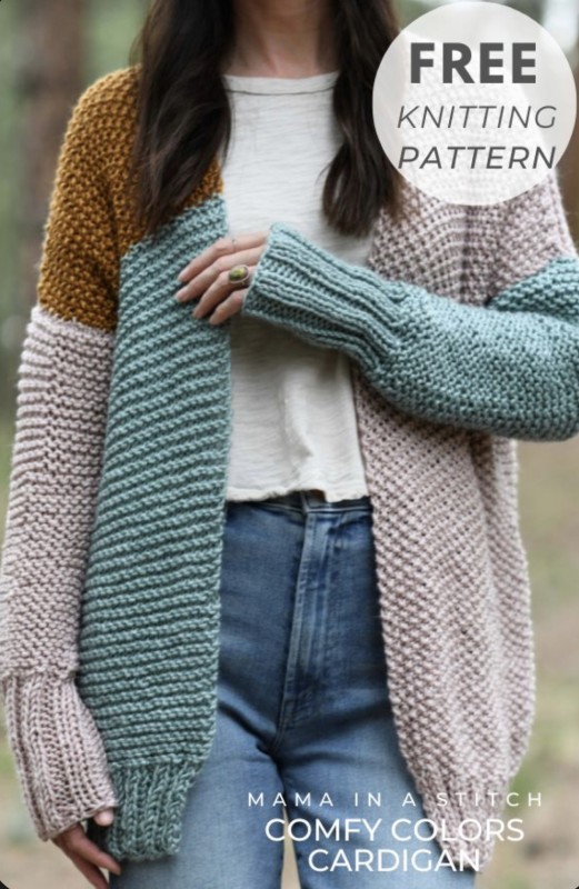 Comfy Colors Cardigan — All Knitting Ideas