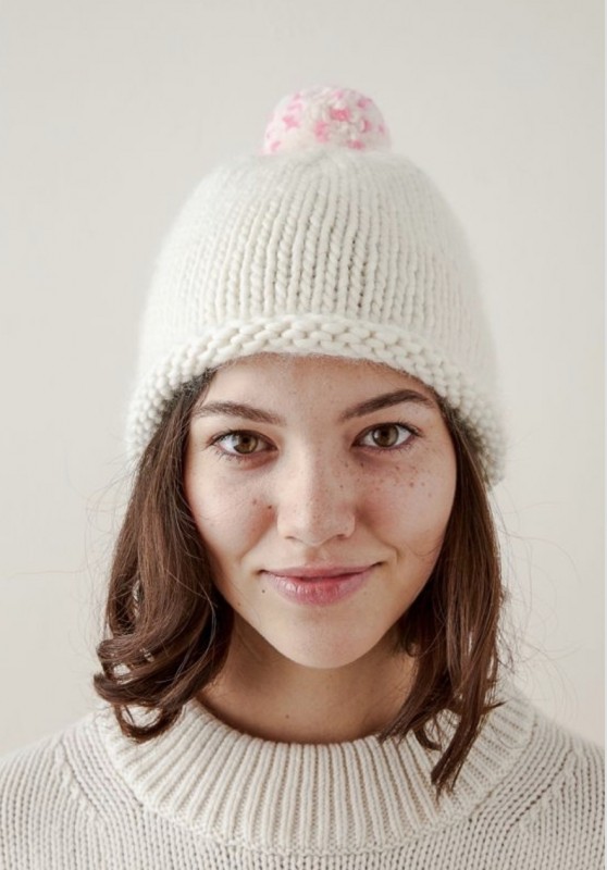 Speckled Pom Pom Hat — All Knitting Ideas