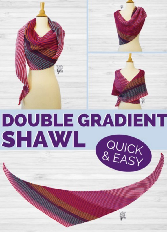 Double Gradient Boomerang Shawl — All Knitting Ideas